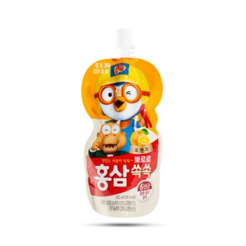 Nước uống hồng sâm Pororo trẻ em vị cam (Hộp 10 gói x 100ml)