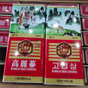 Hồng sâm củ khô hộp thiếc Hàn Quốc