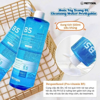 Nước Tẩy Trang Phục Hồi Cho Da Nhạy Cảm Pretty Skin B5 Cleansing Water (500ml)